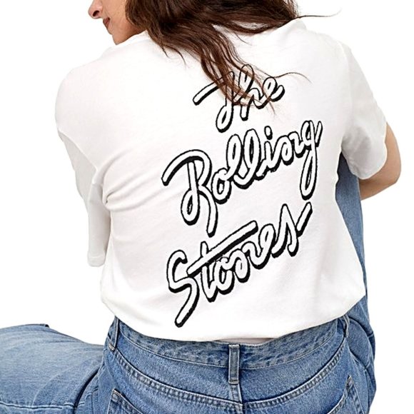 The Rolling Stones Logo Tongue rock Official H&M T-shirt M runs big NWT - Picture 6 of 6